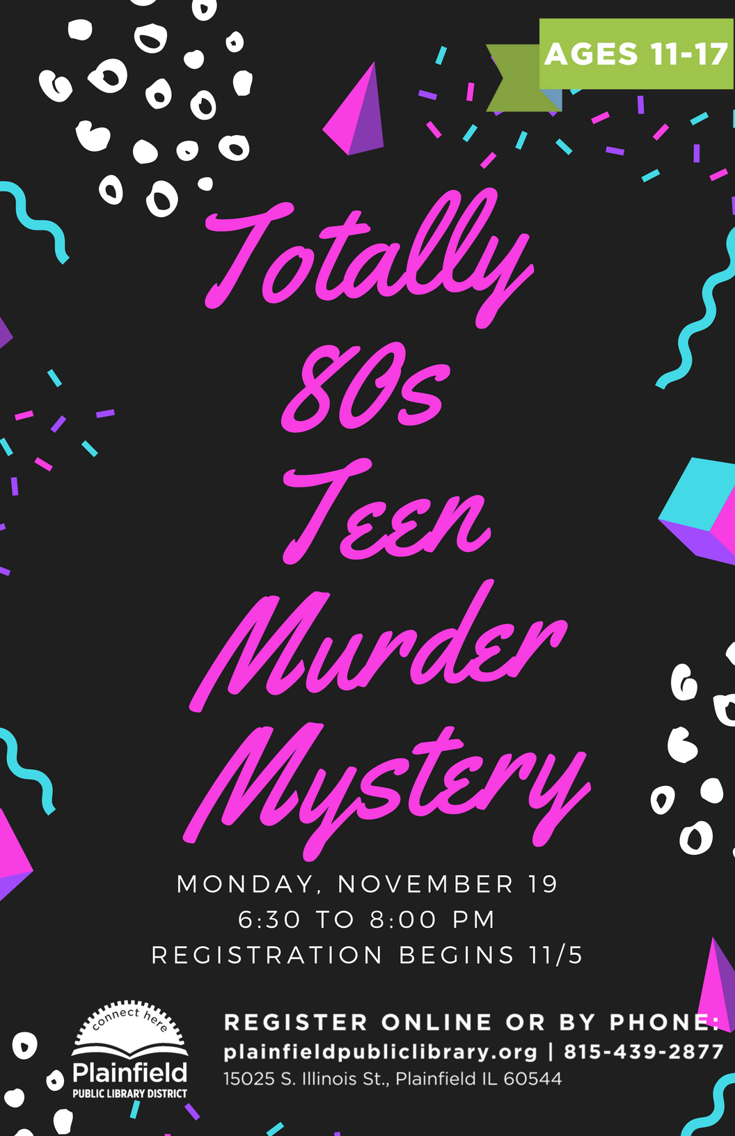'80s Teen Murder Mystery poster