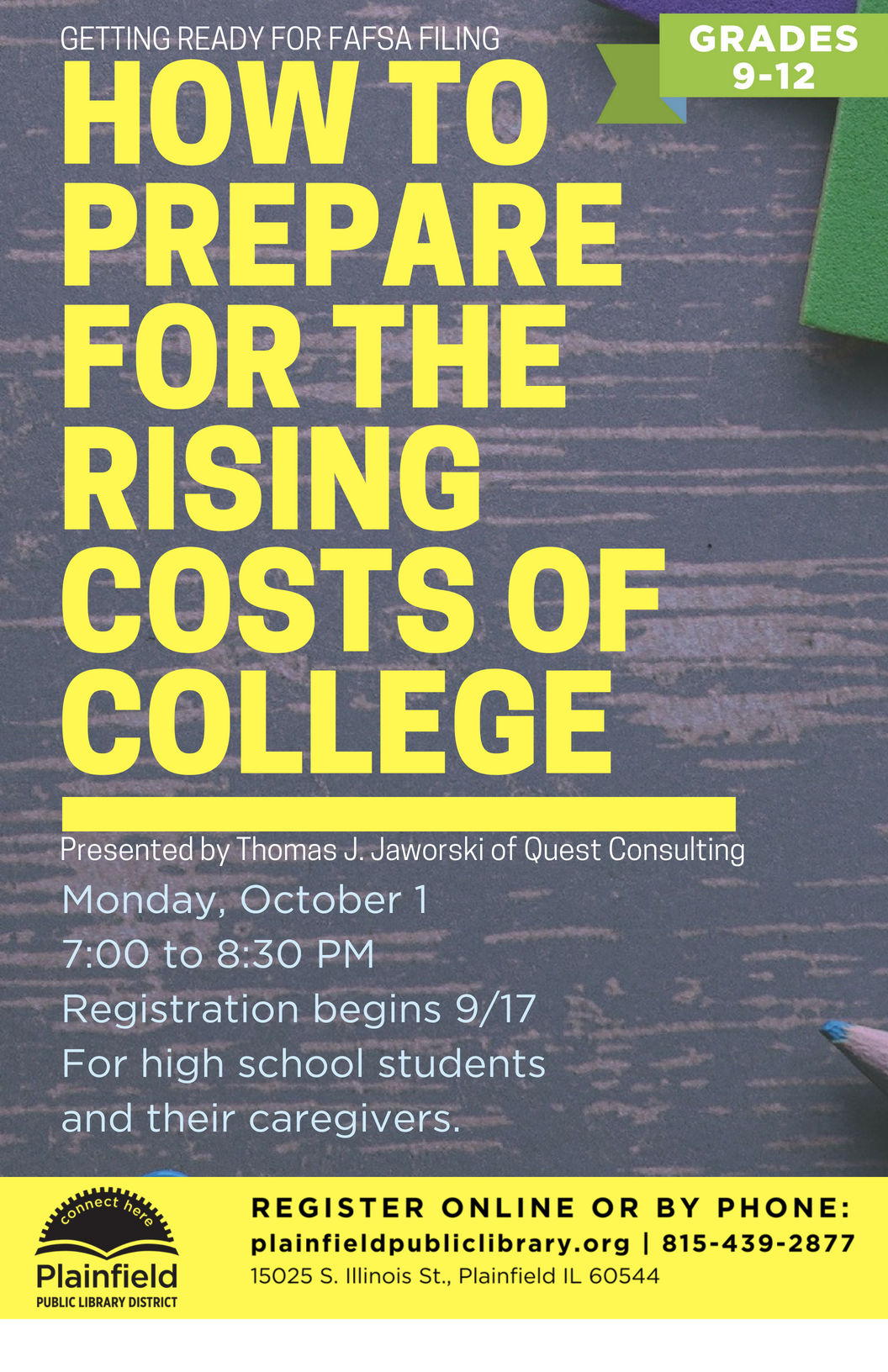 How to Prepare for the Rising Costs of College poster