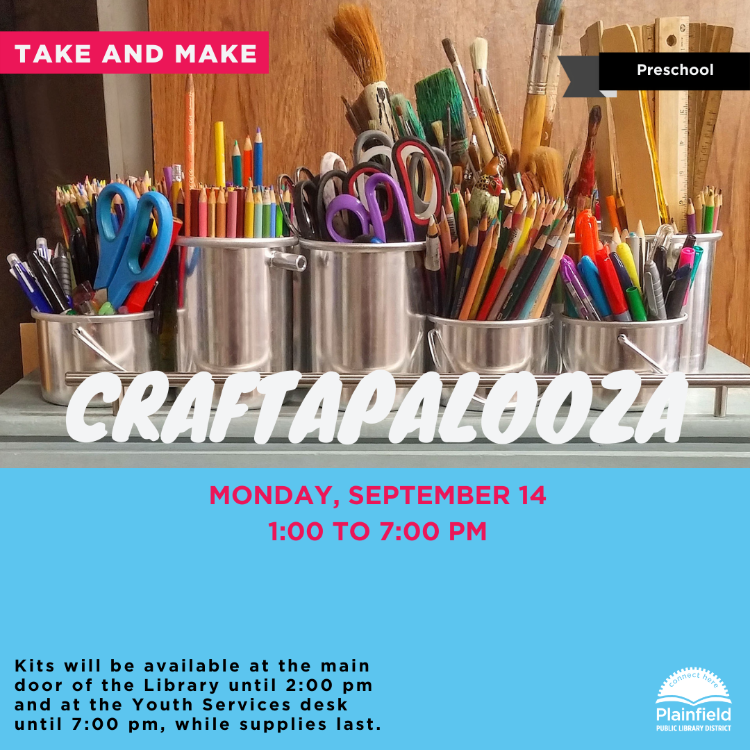 Take and Make Craftapalooza Monday September 14 1-7pm