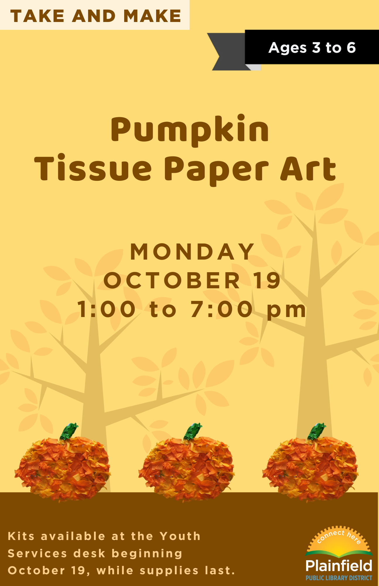 Pumpkin Tissue Paper Art