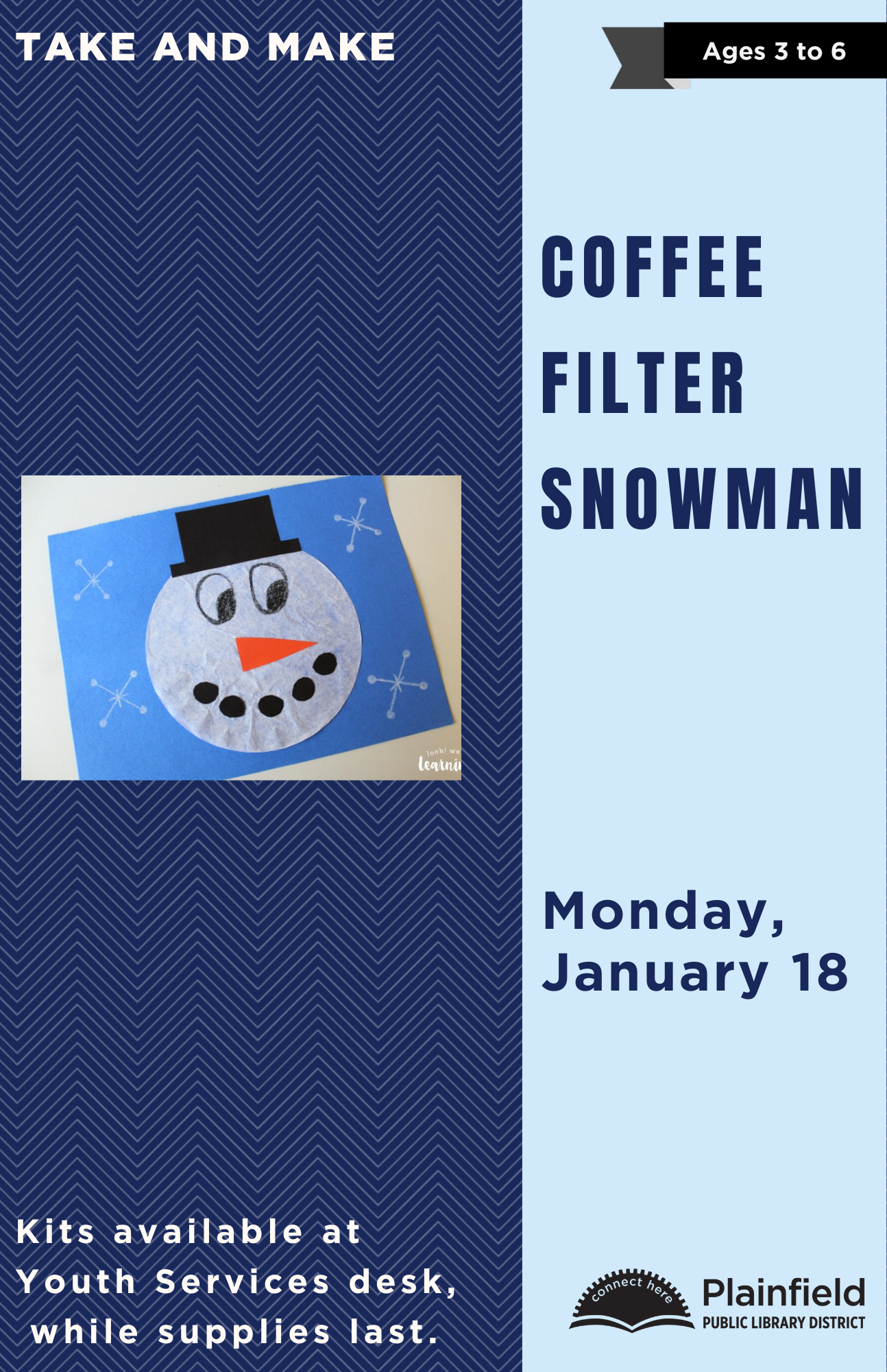 Coffee Filter Snowman
