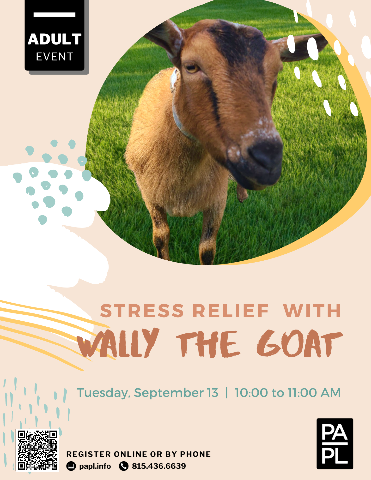 Stress Relief with Wally the Goat