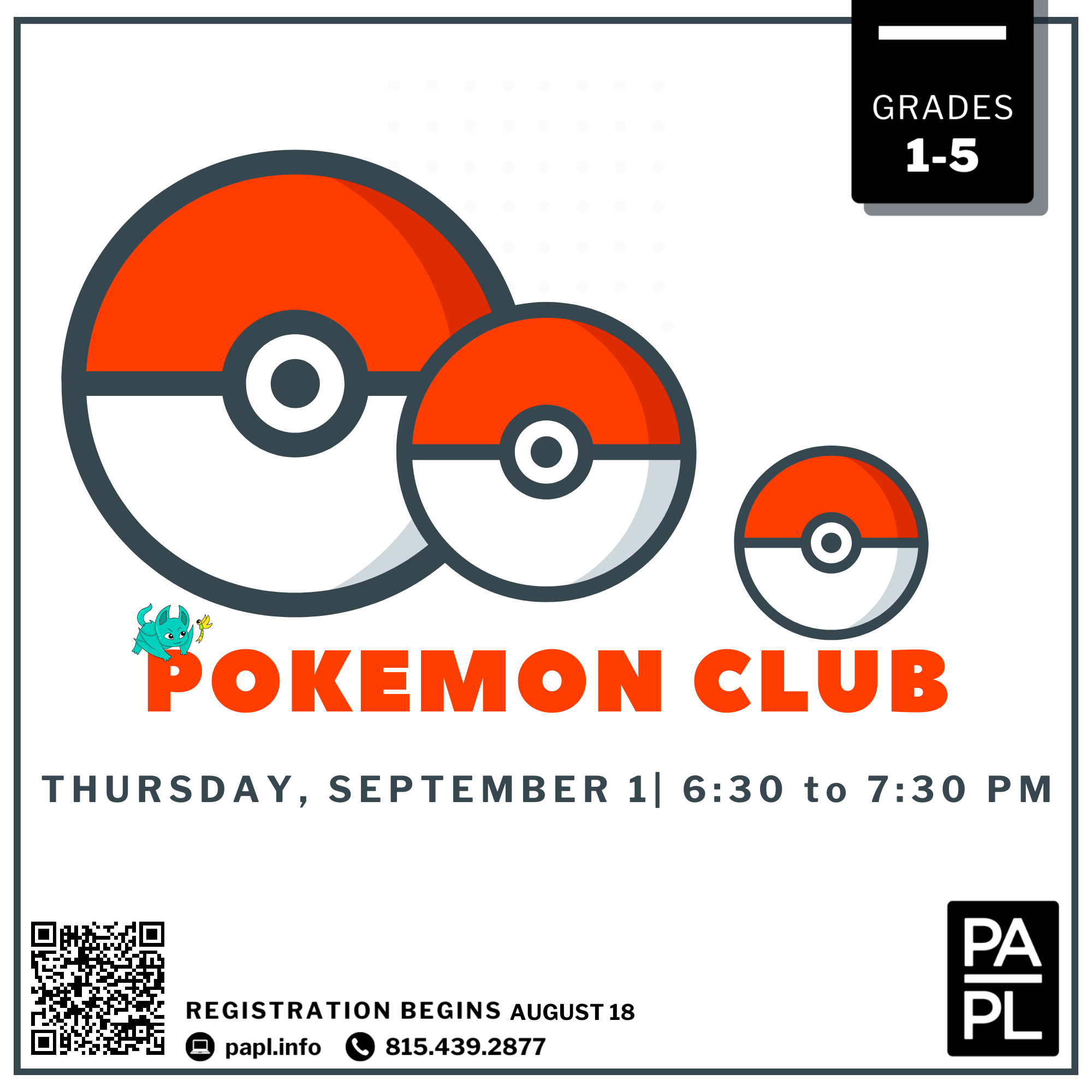 Pokémon Club  Plainfield Area Public Library
