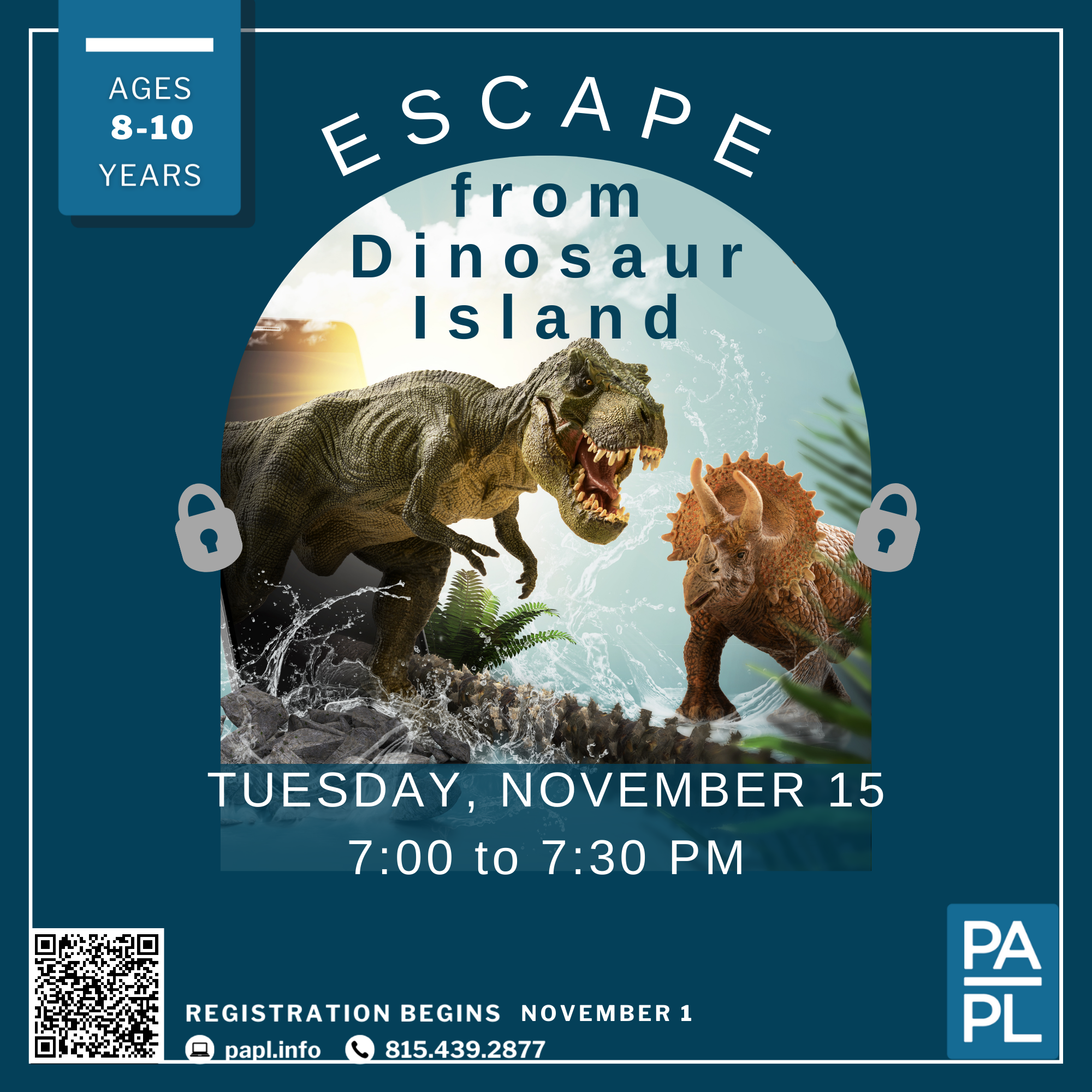 Escape from Dinosaur Island 7:00 pm  11.15.2022