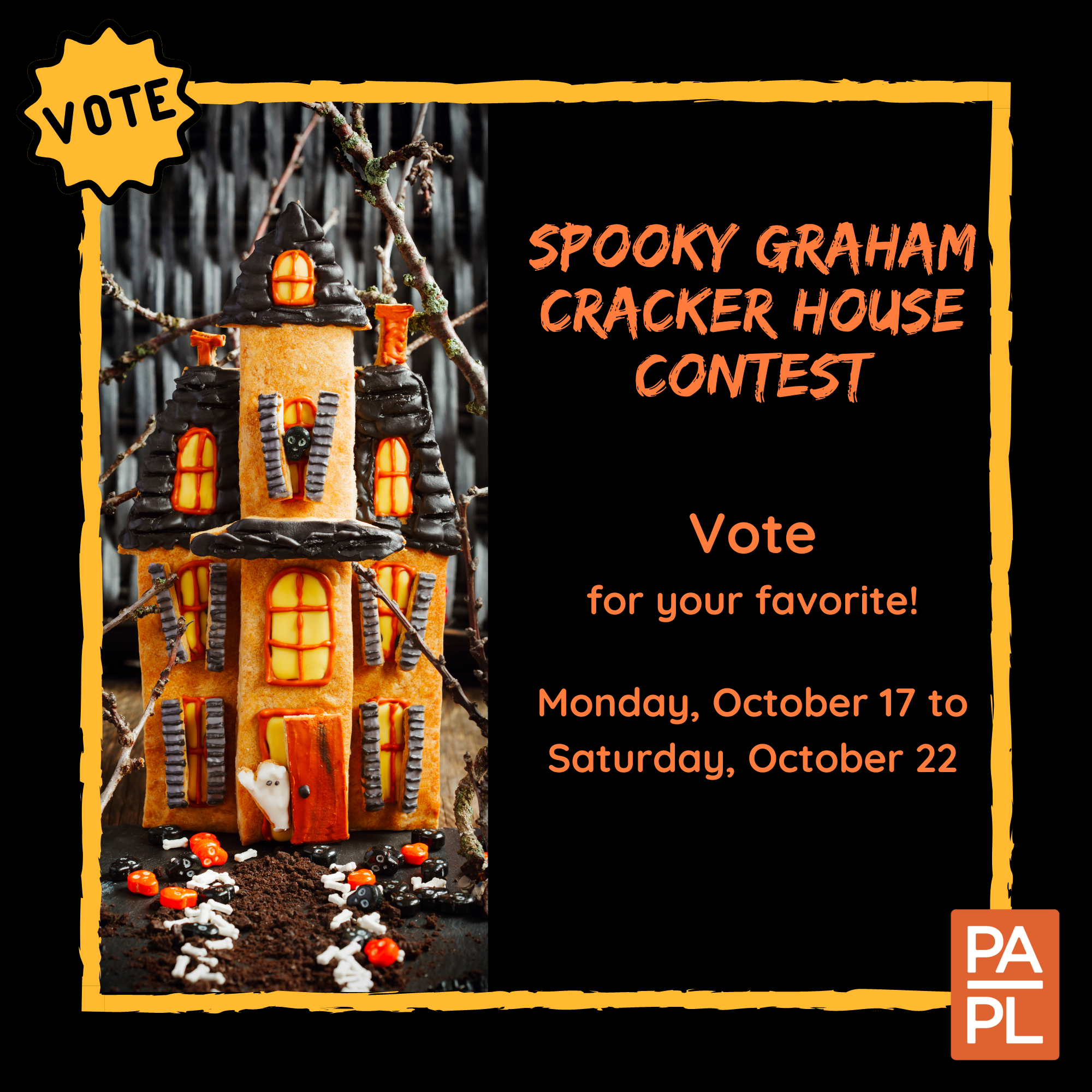 Spooky Graham Cracker House Contest  10.1.2022