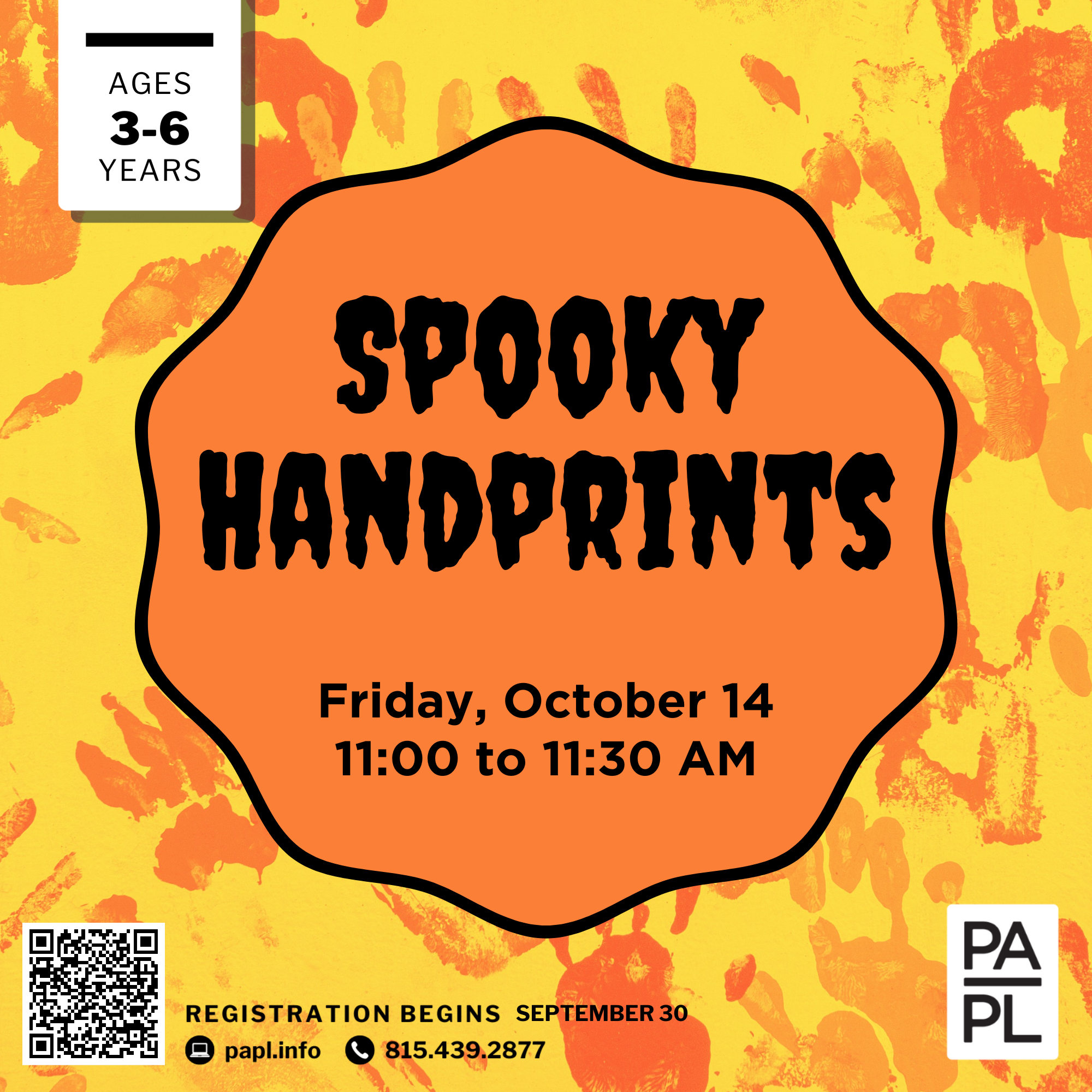 Spooky Handprint Crafts 10.14.2022