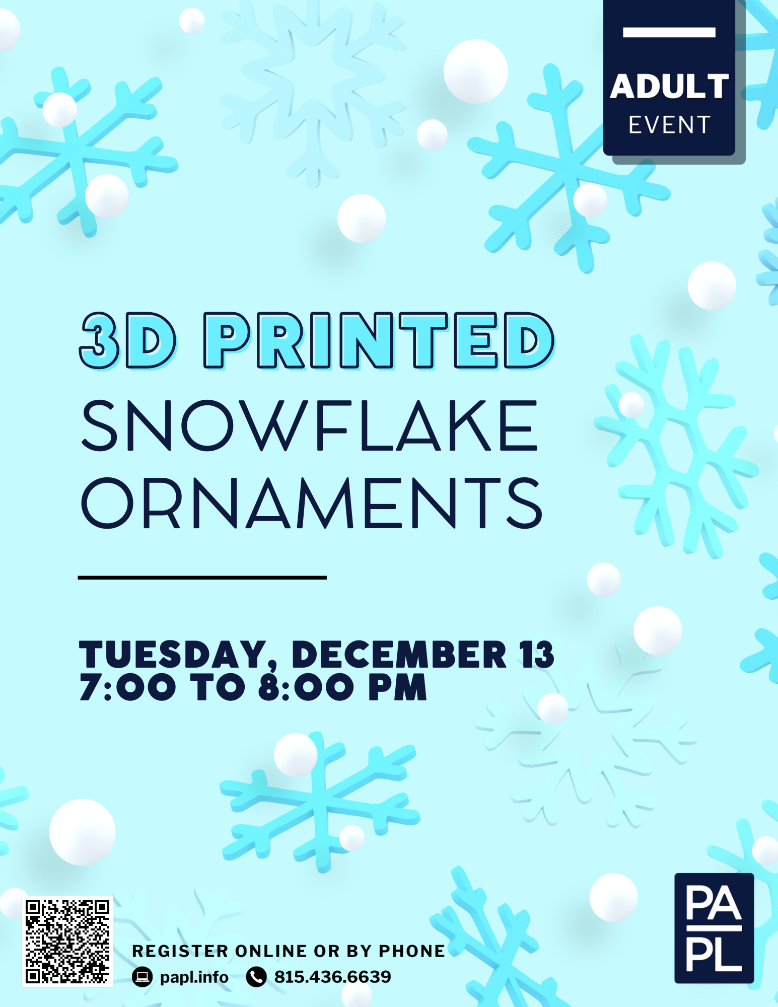 3D Printed Snowflake Ornaments