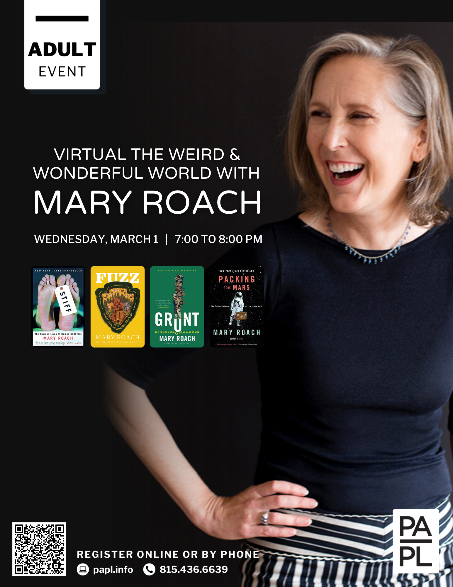 Virtual The Weird & Wonderful World with Mary Roach