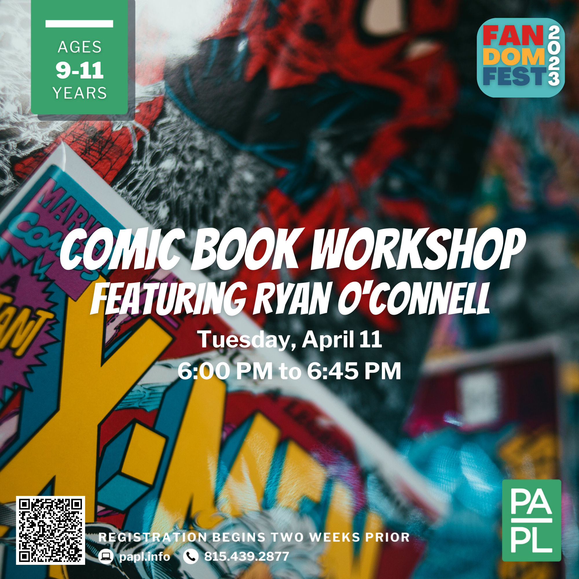 Comic Book Workshop featuring Ryan O'Connell 4.11.2023