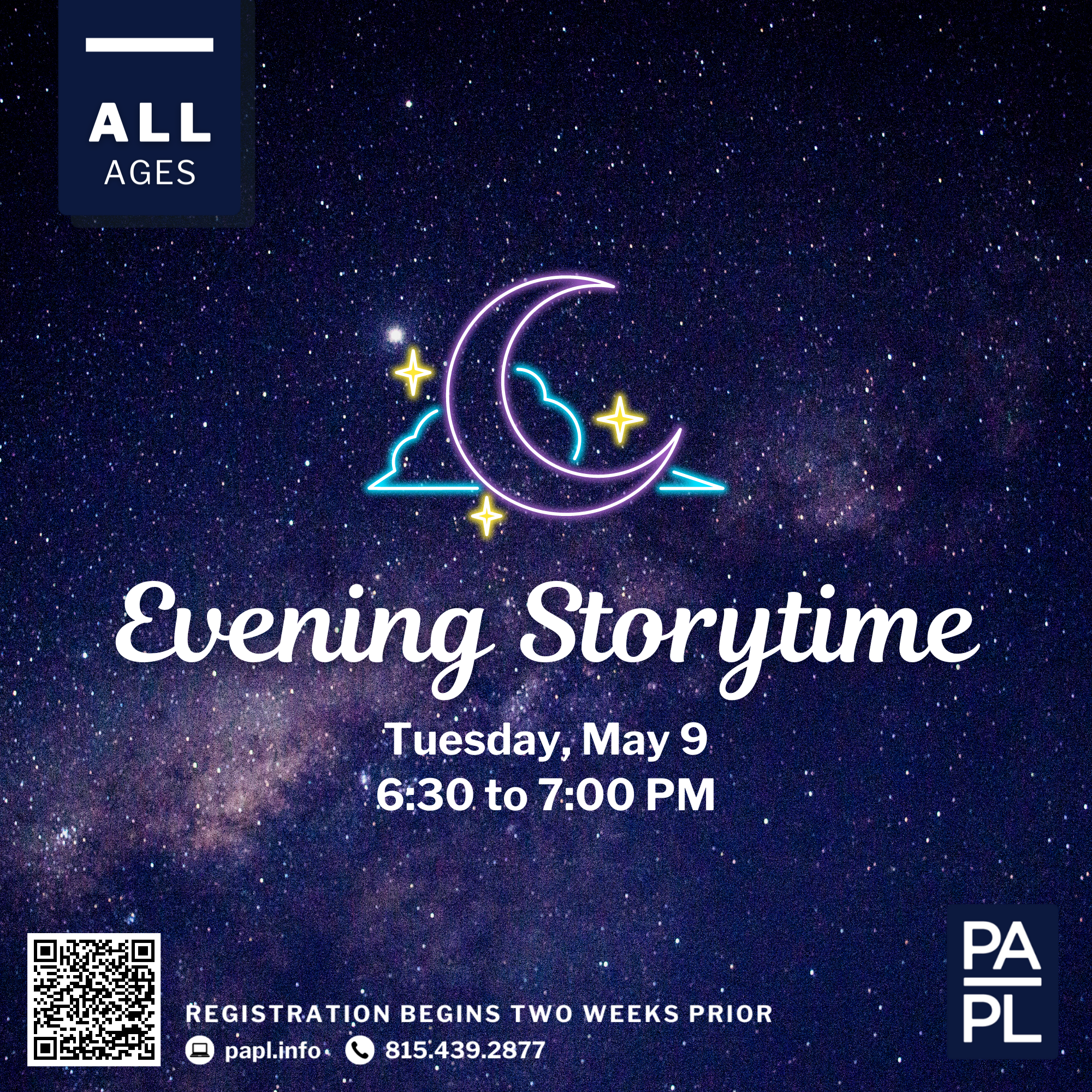 Evening Storytime 05.09.23 Poster