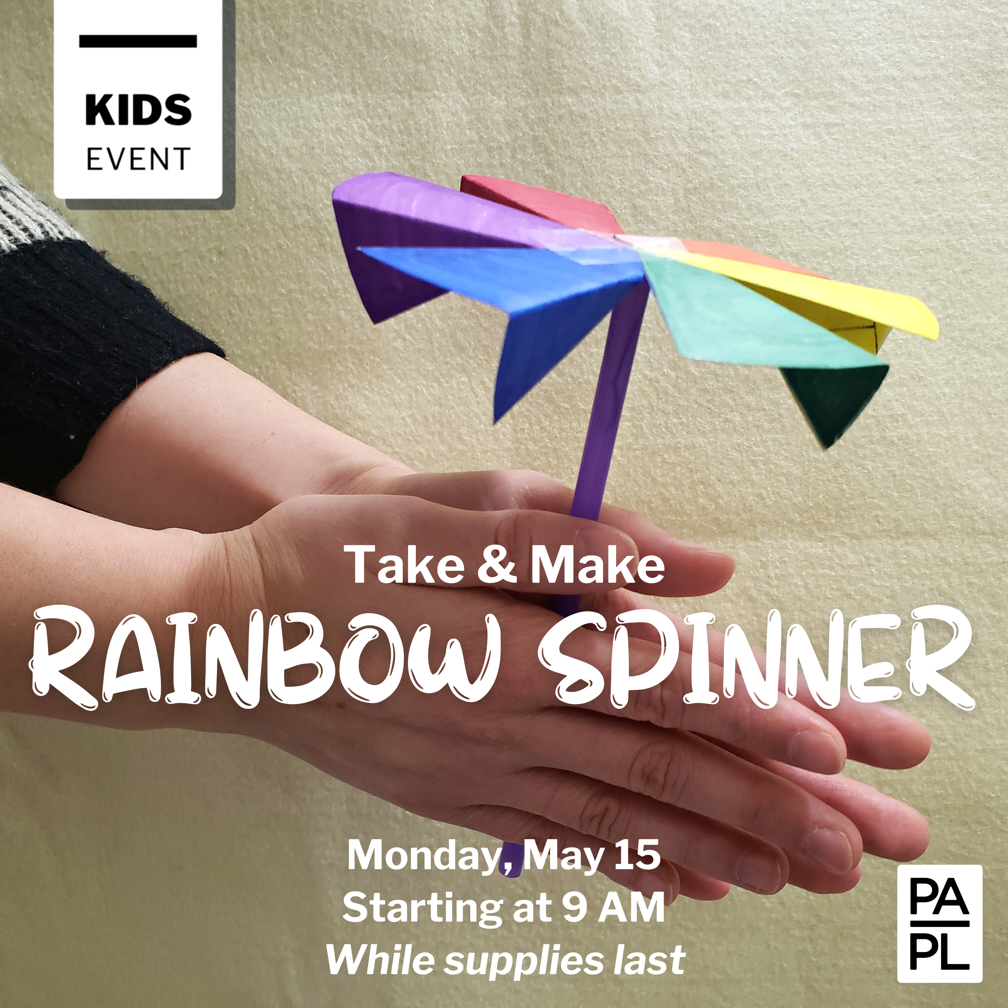 Kids Take & Make Rainbow Spinner 5.15.2023