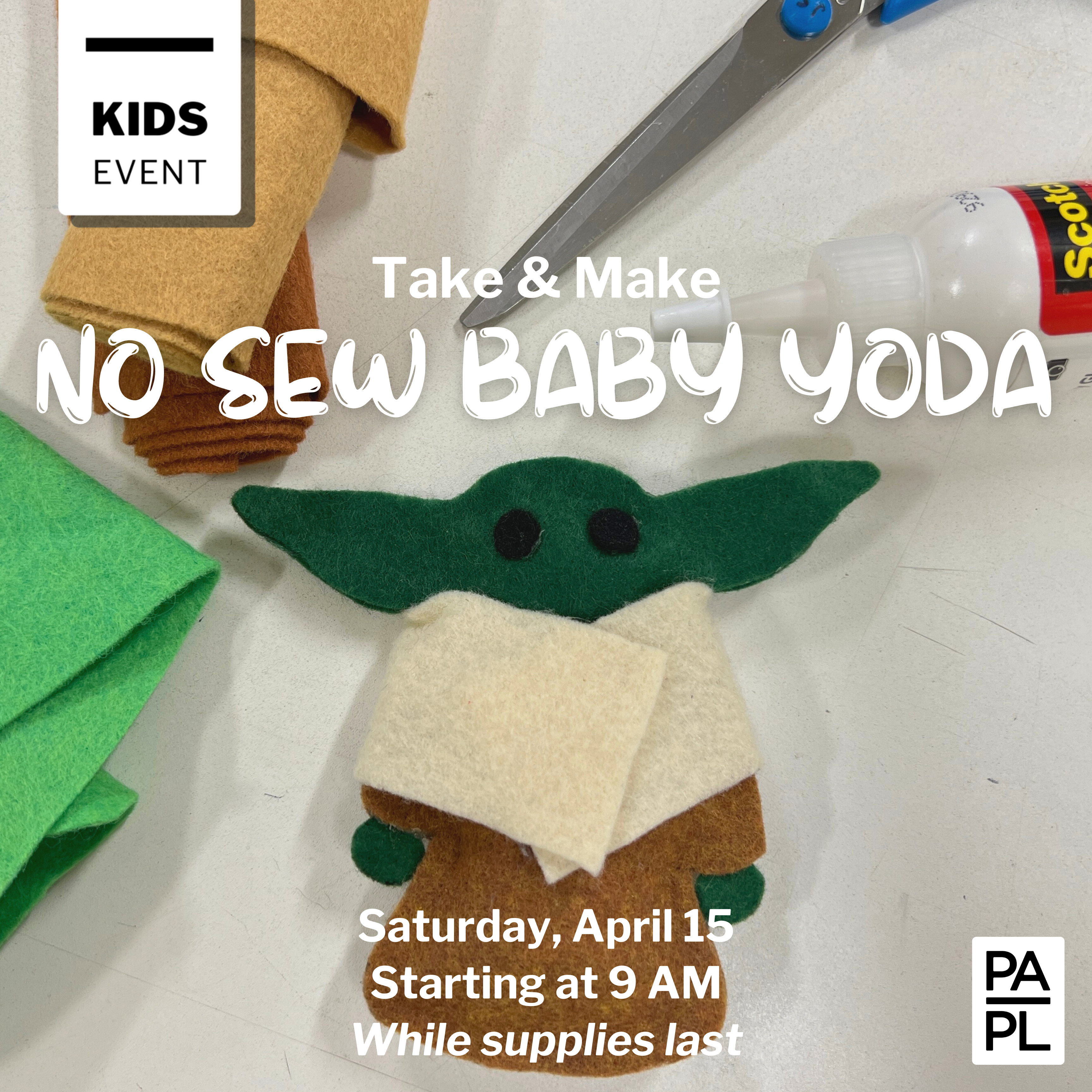 Kids Take & Make Baby Yoda 4.15.2023