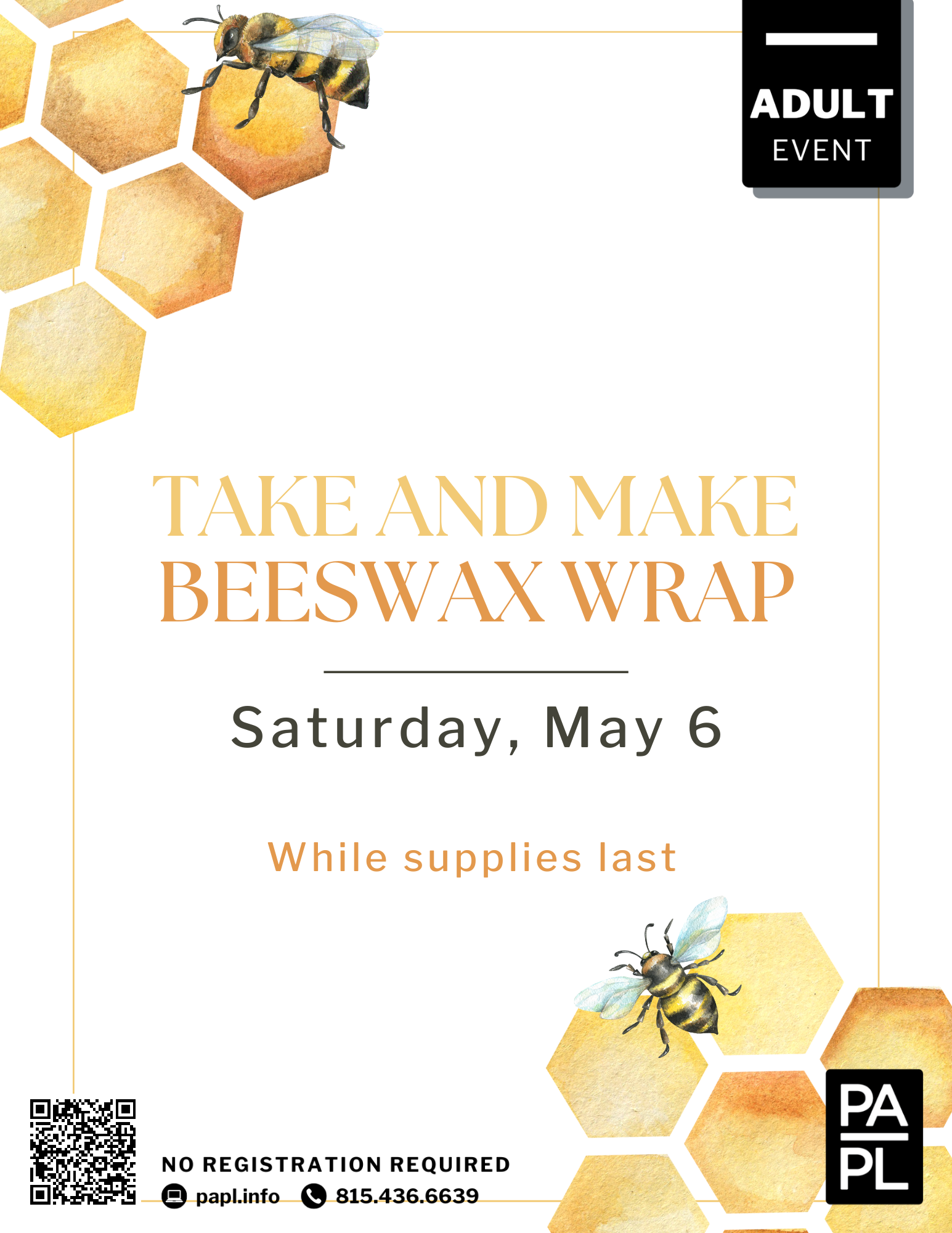 TAKE AND MAKE Beeswax Wrap