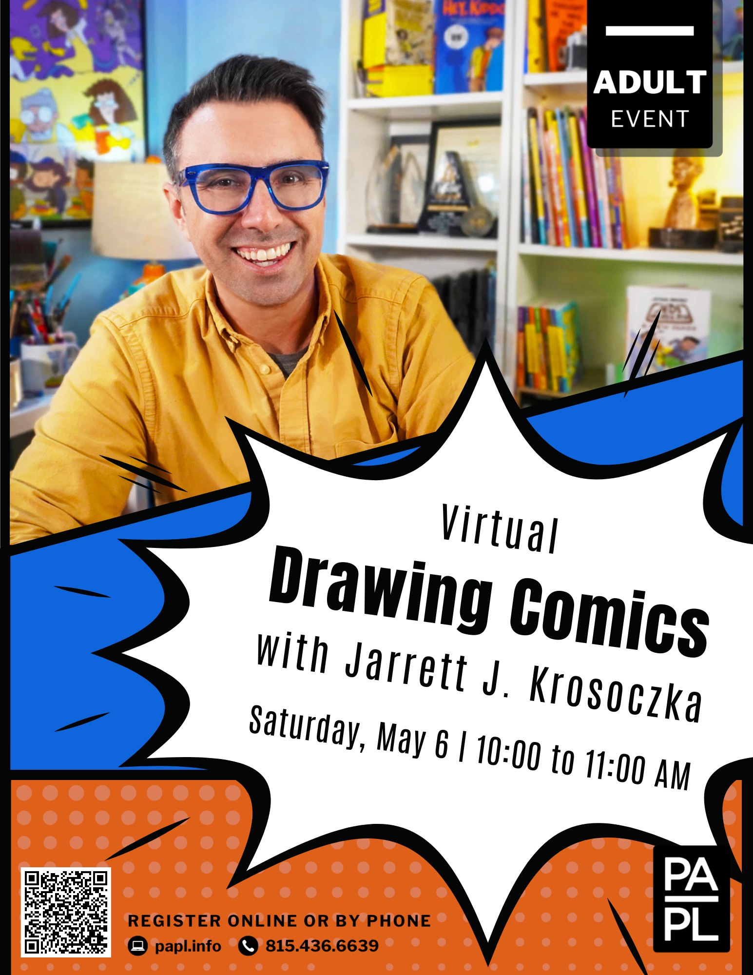 Virtual: Drawing Comics with Jarrett J. Krosoczka