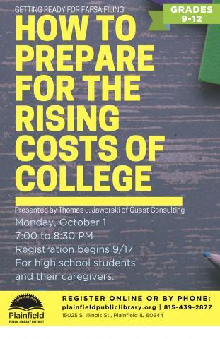How to Prepare for the Rising Costs of College poster