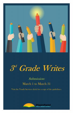 3rd Grade Writes event poster