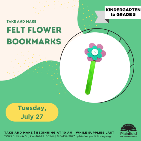 Felt Flower Bookmark