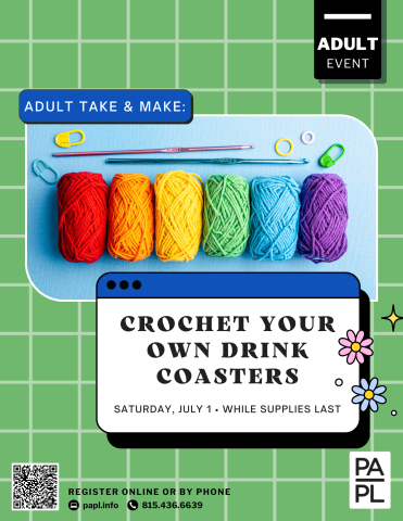 Adult Take & Make: Crochet Your Own Drink Coasters