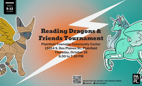 sphinx and unicorn vs one another. Reading Dragons tournament on October 10 at 6:30pm.