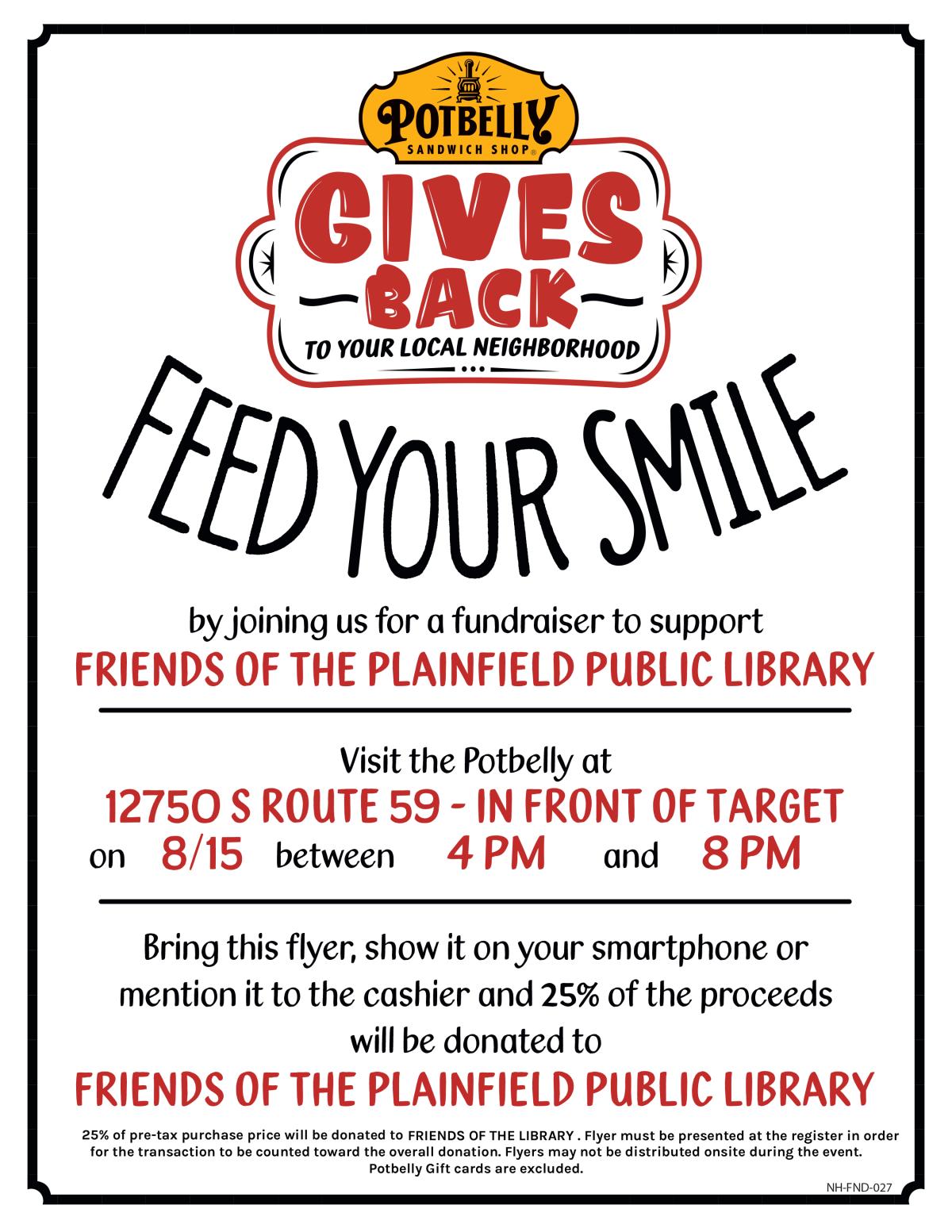 Potbelly Fundraiser