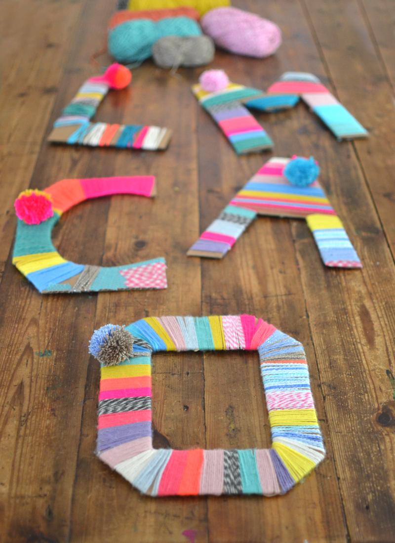 yarn wrapped letters