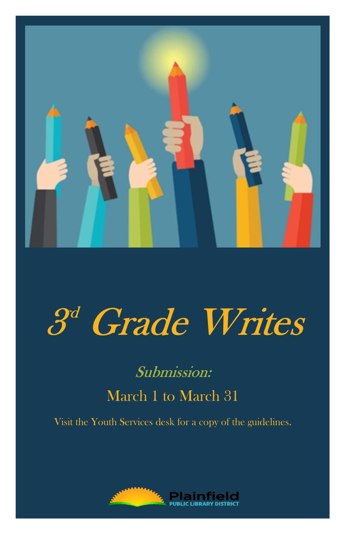 3rd Grade Writes event poster