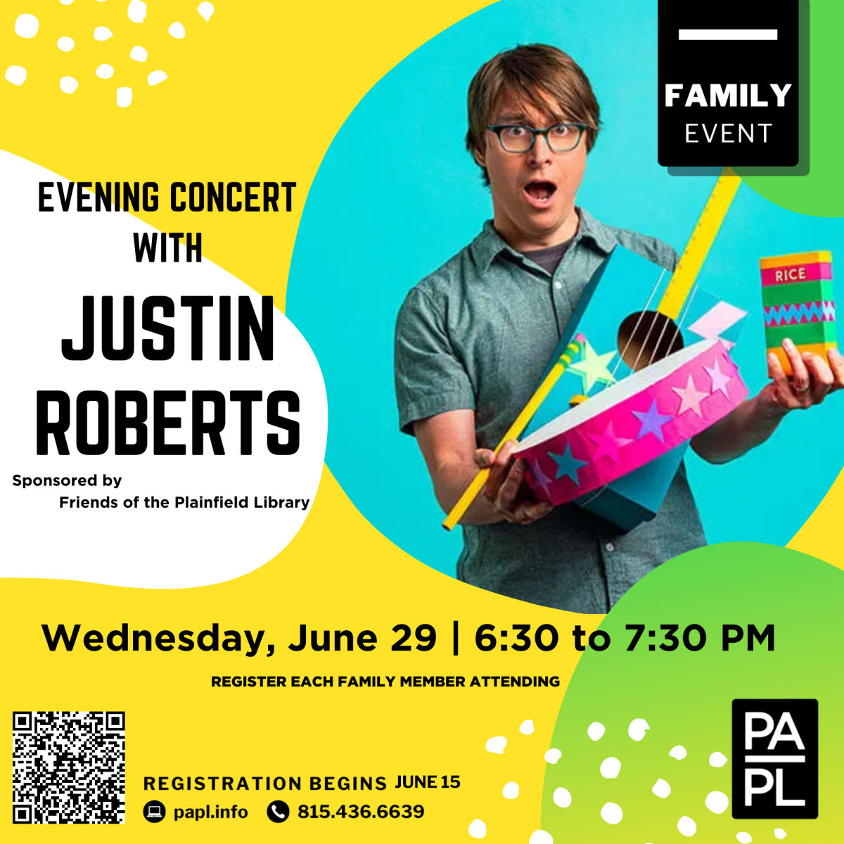 Evening Concert with Justin Roberts