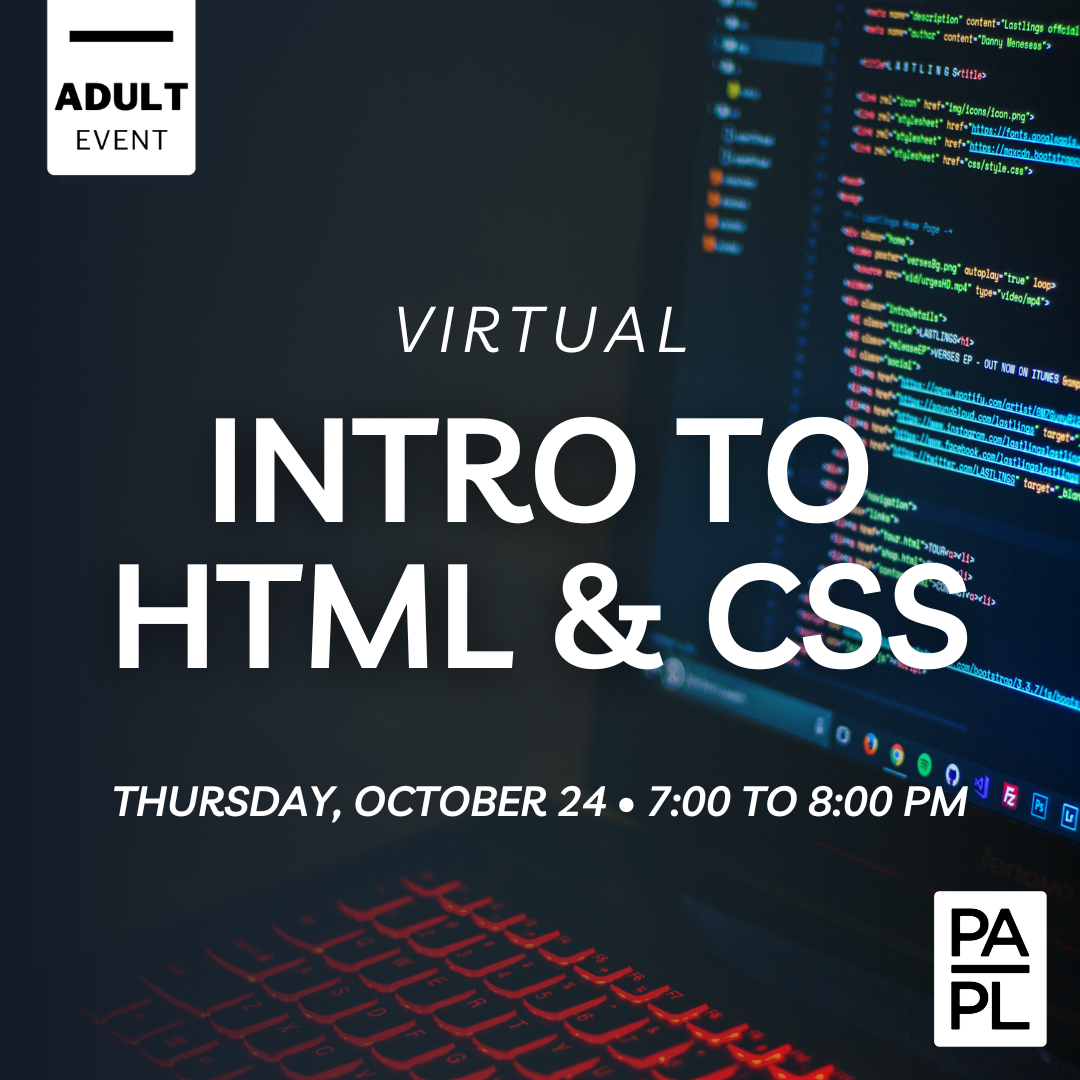 (Virtual) Intro to HTML & CSS