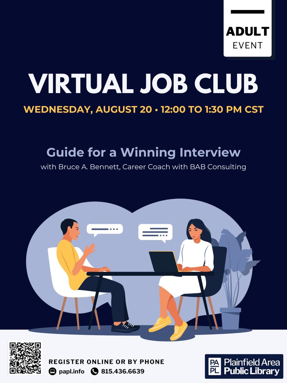 Job Club with presenter Bruce A. Bennett