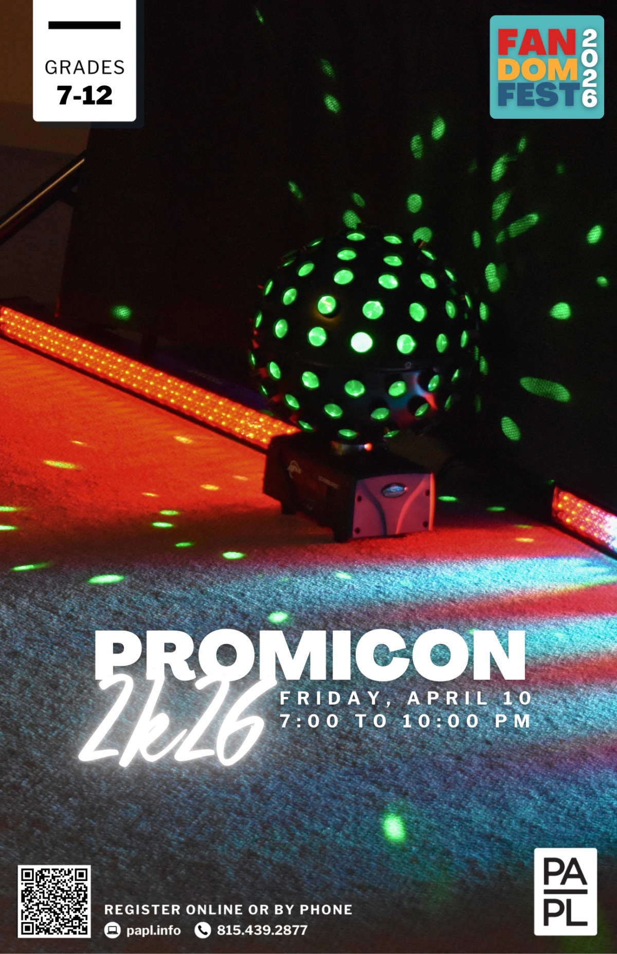 Event poster for PROMicon 2K26. Content in details. 