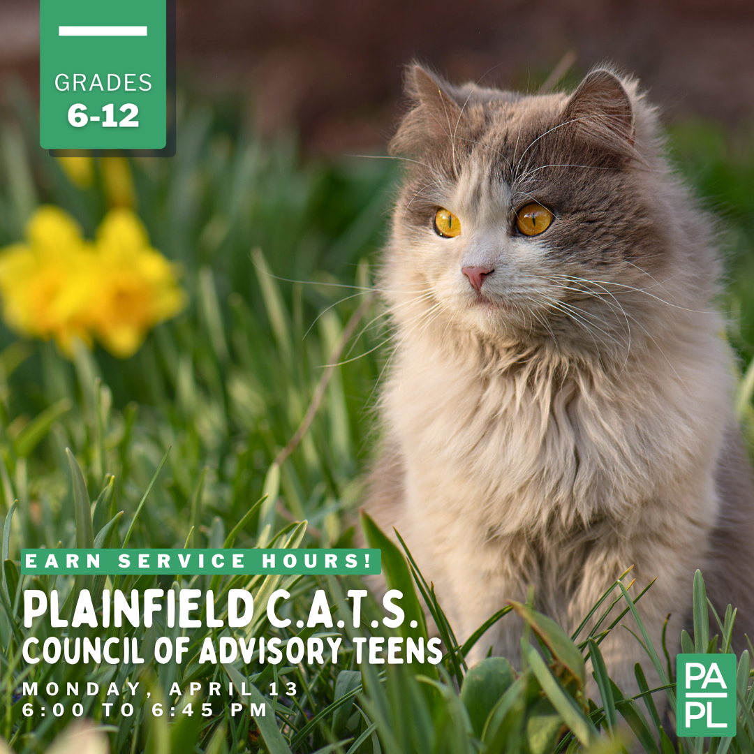 Event poster for Plainfield CATS, details in content.